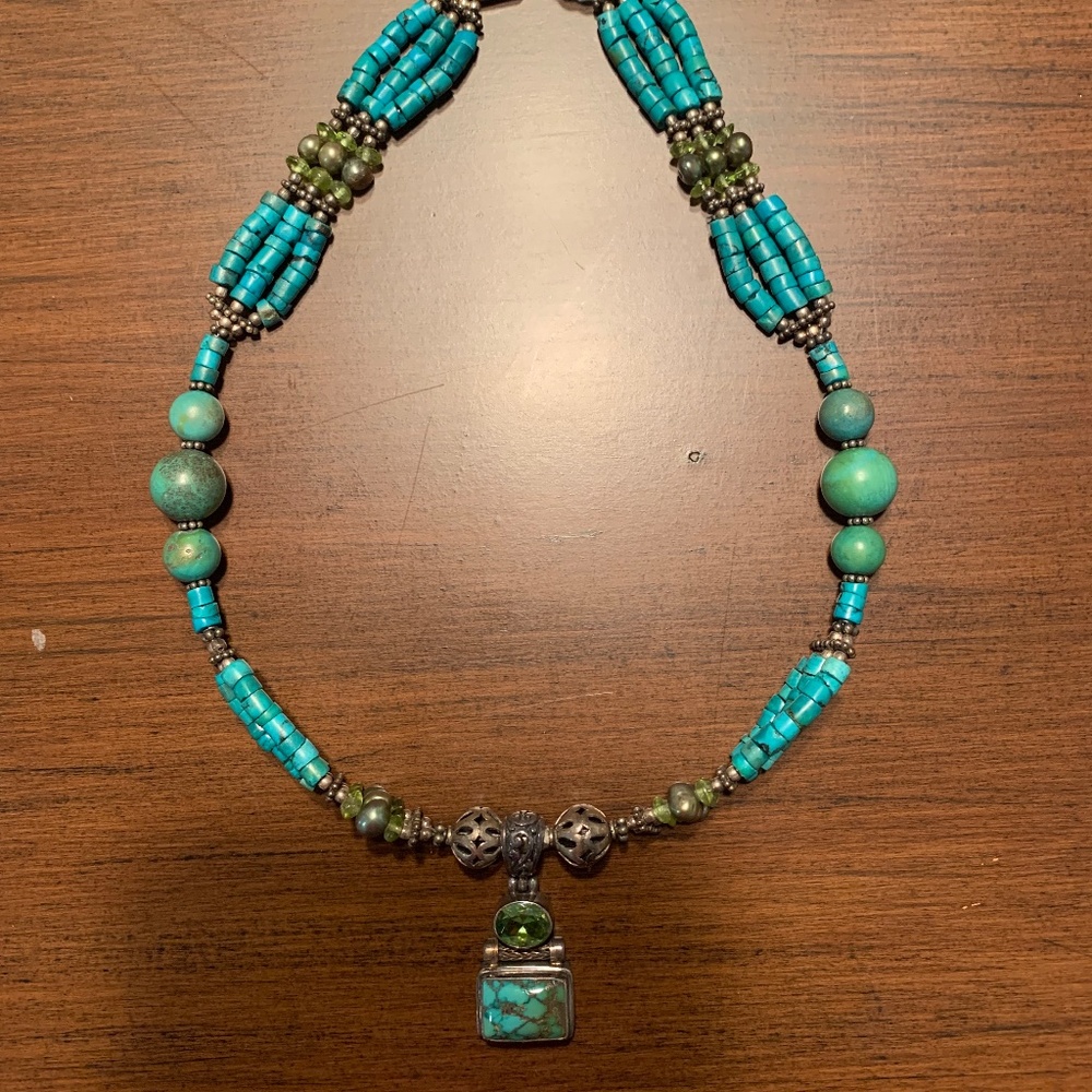 Necklace & Ring Sterling Silver Turquoise